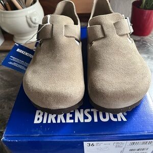 Birkenstock size 36 London Taupe Suede